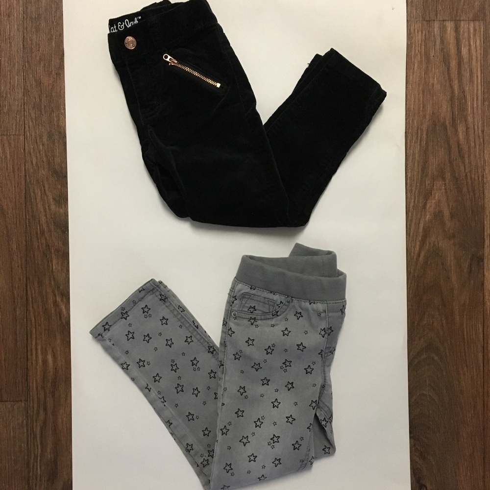 Bundle of 2 Cat & Jack 4T toddler girls pants